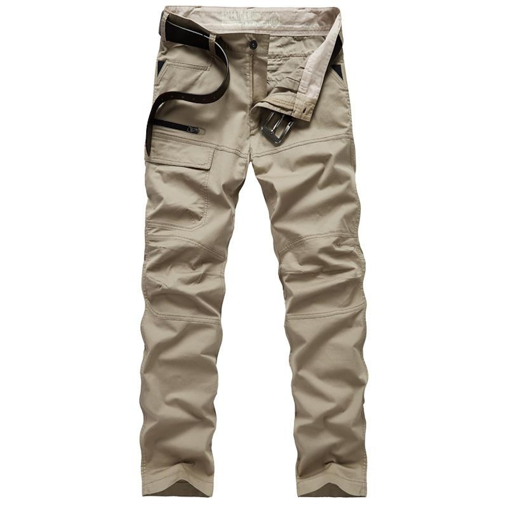 Herren Wanderhose Wanderhosen Arbeitshose Taktische Frachthose Militär Sommer Außen Ripstop Atmungsaktiv Rasche Trocknung Multi Pocket Hosen / Regenhose Unten Militärfarbe Schwarz Klettern Camping Lightinthebox