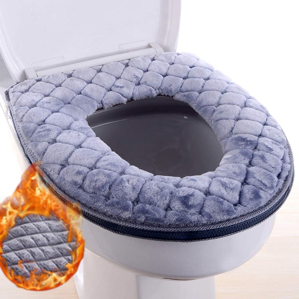 Toilettensitzbezug Kissen Universalplüsch Toilettensitzbezug warmer Toilettensitzbezug niedlicher Strickgriff Toilettensitzbezug Lightinthebox