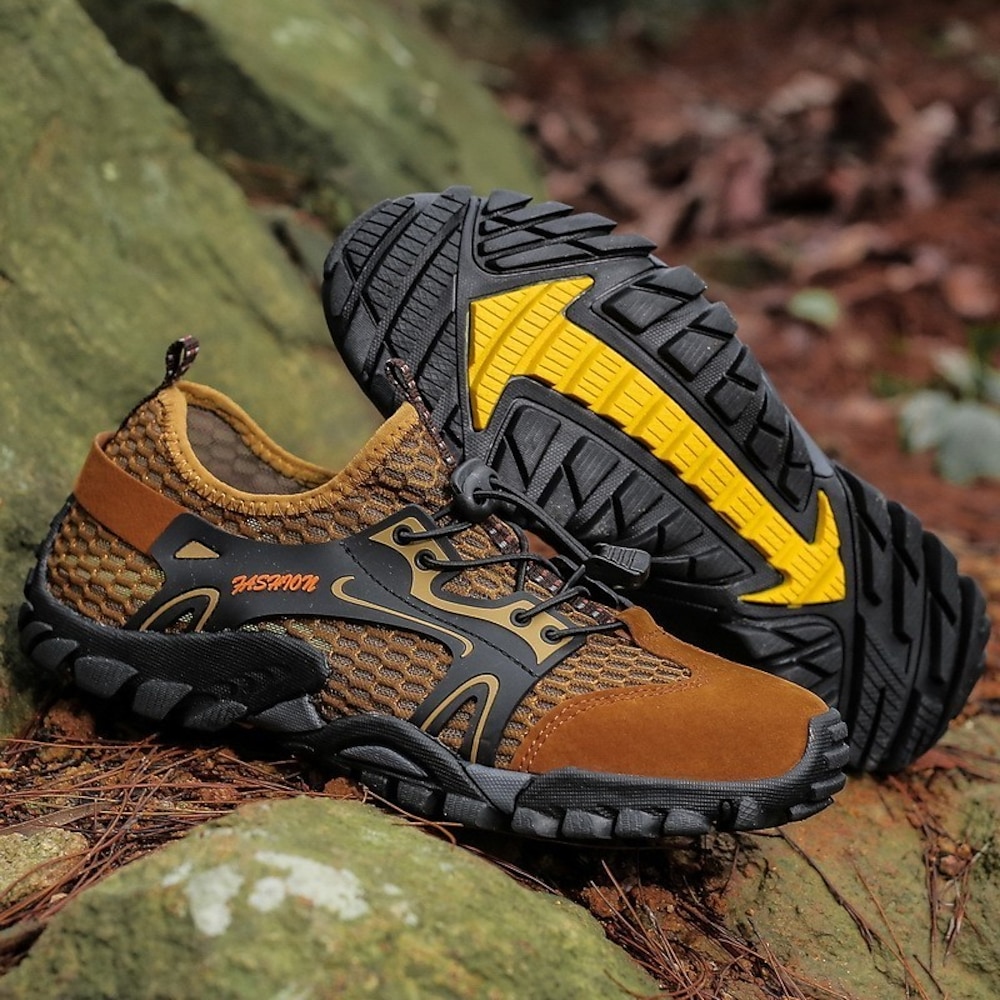 Robuste Outdoor-Wanderschuhe für Herren - atmungsaktives Mesh-Design mit rutschfester Sohle, Trailrunning- und Trekkingschuh Lightinthebox