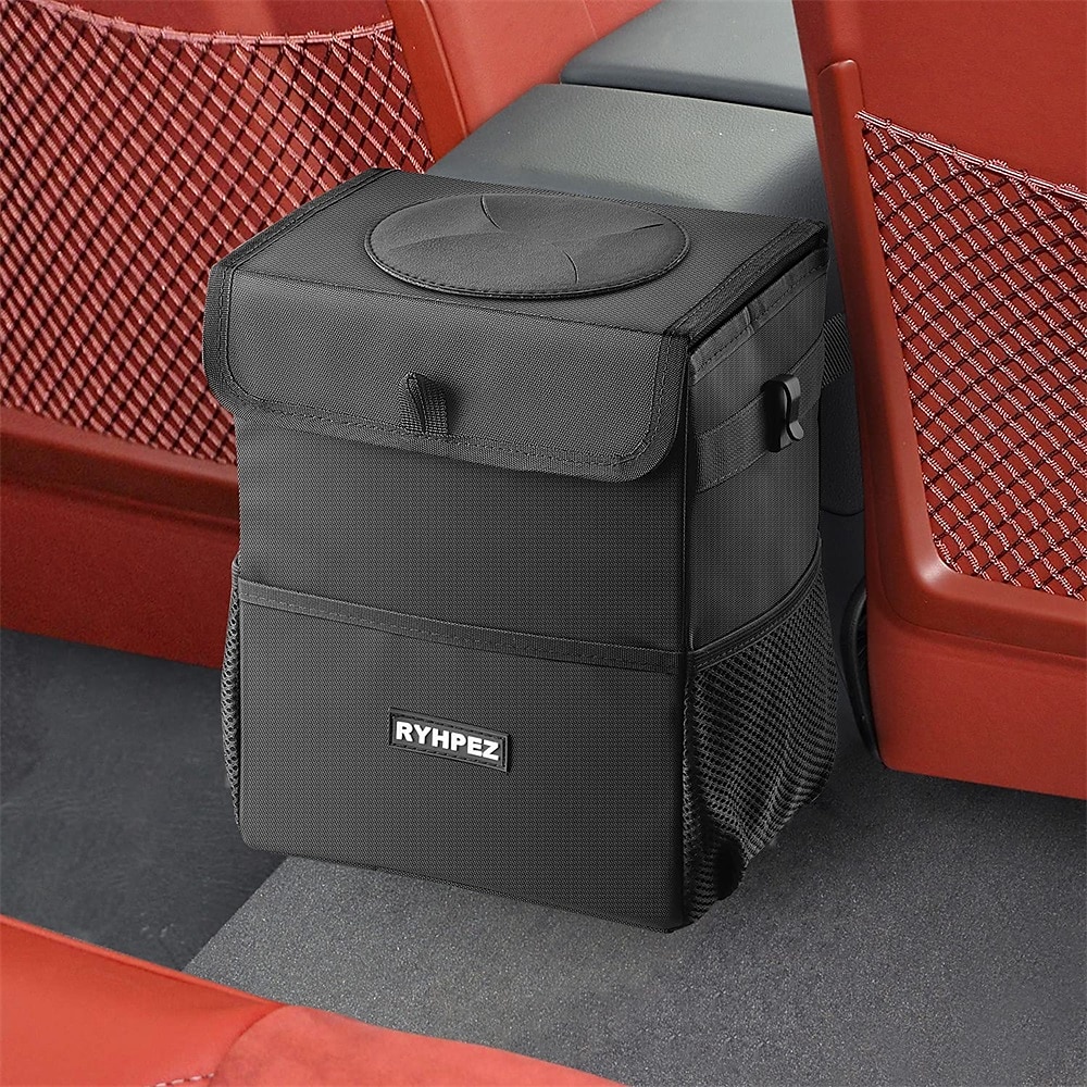 Auto-Mülleimer mit Deckel - Auto-Müllsack zum Aufhängen mit Aufbewahrungstaschen zusammenklappbarer und tragbarer Auto-Mülleimer Lightinthebox