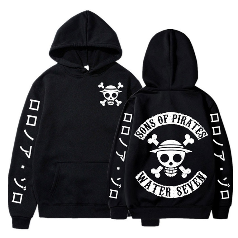 One Piece Affe D. Ruffy Kapuzenshirt Anime Zeichentrick Anime Vordertasche Grafik Für Paar Herren Damen Erwachsene Heißprägen Lightinthebox
