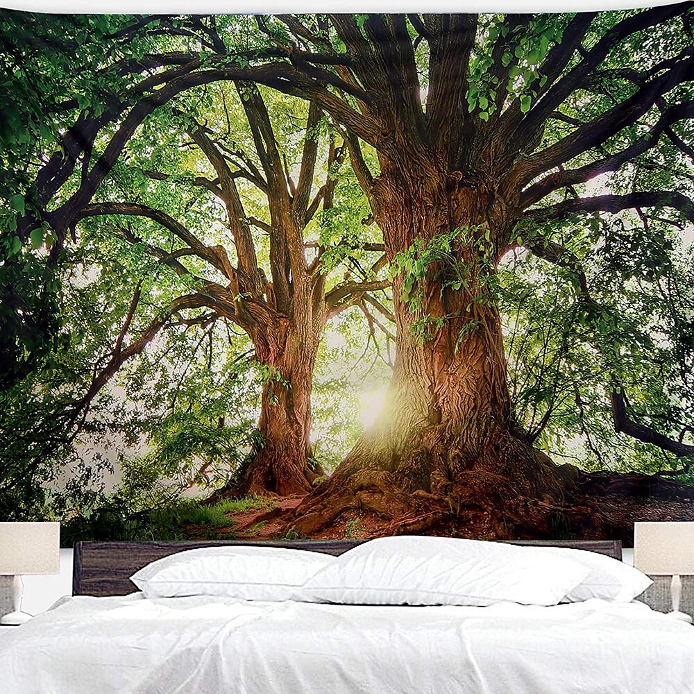 Landschaft wandteppich art deco decke vorhang picknicktisch decke hängend hause schlafzimmer wohnzimmer schlafsaal dekoration polyesterfaser für schlafzimmer wohnzimmer Lightinthebox