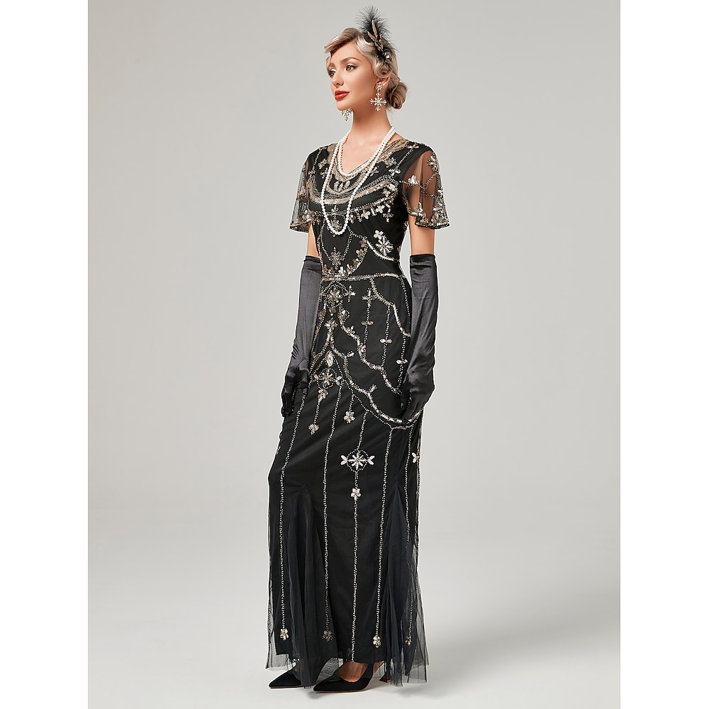 Brüllen 20s 1920s Cocktailkleid Flapper Kleid Kleid Maskerade Der große Gatsby Charleston Damen Pailletten Normal Halloween Karneval Maskerade Karnival Hochzeit kleid hochzeitsgast Erwachsene Kleid Lightinthebox