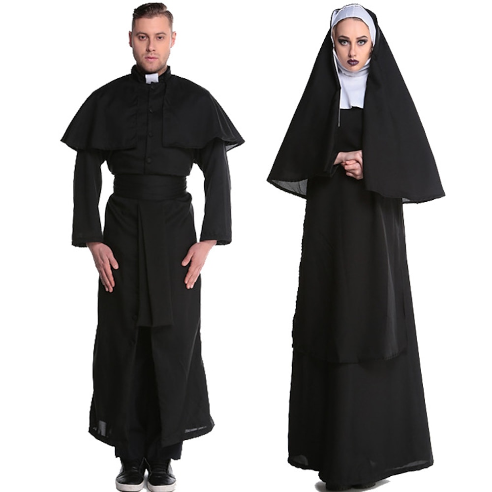 Paare Priester Nonne Halloween Gruppenkostüme Paare Outfits Männer Frauen Film Cosplay Kostüm Verkleidung für Halloween Party Karneval Aufführung Bühne Lightinthebox