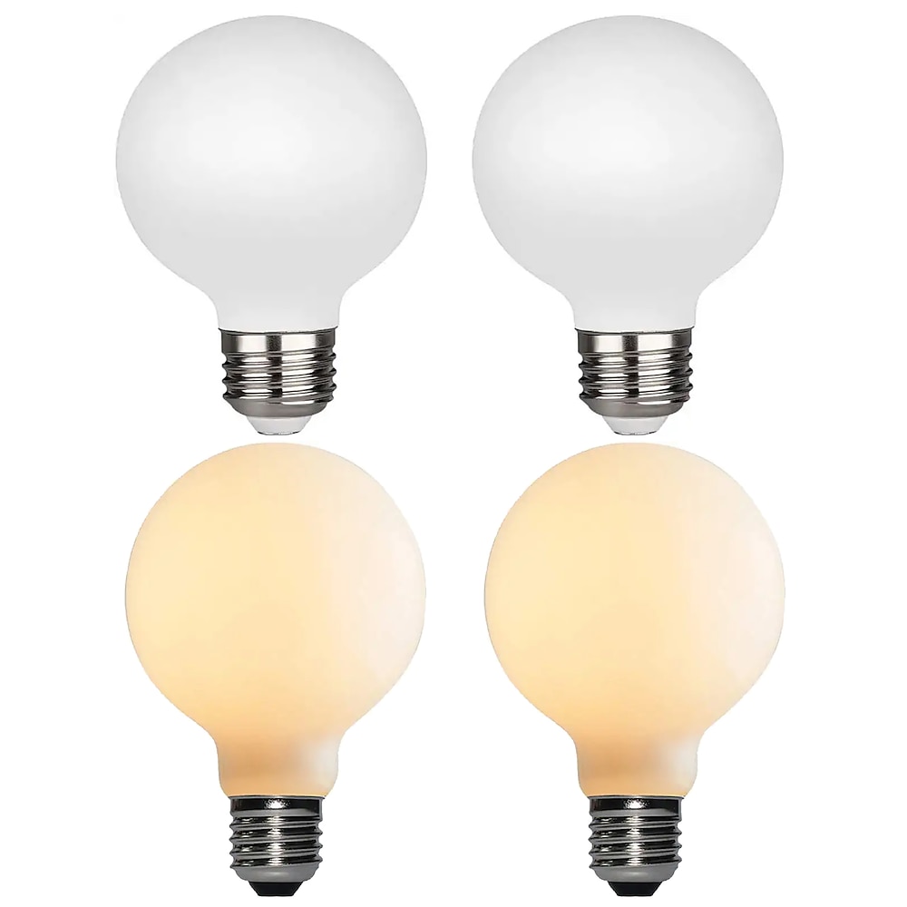 2/4/6 Stück G80 7 W Globus-LED-Edison-Glühbirne, 650 lm, E27-Sockel, opaleszierende Glasverkleidung, sehr geeignet für Kommode, Kosmetikspiegel, Stehlampe, AC 85-265 V Lightinthebox