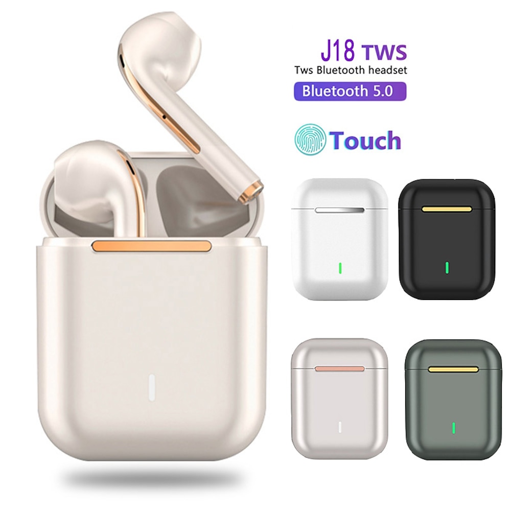 J18 Drahtlose Ohrhörer TWS-Kopfhörer Im Ohr Bluetooth 5.1 Stereo Schnellladen Eingebautes Mikro für Apple Samsung Huawei Xiaomi MI Yoga Fitness Fitnesstraining Handy Lightinthebox