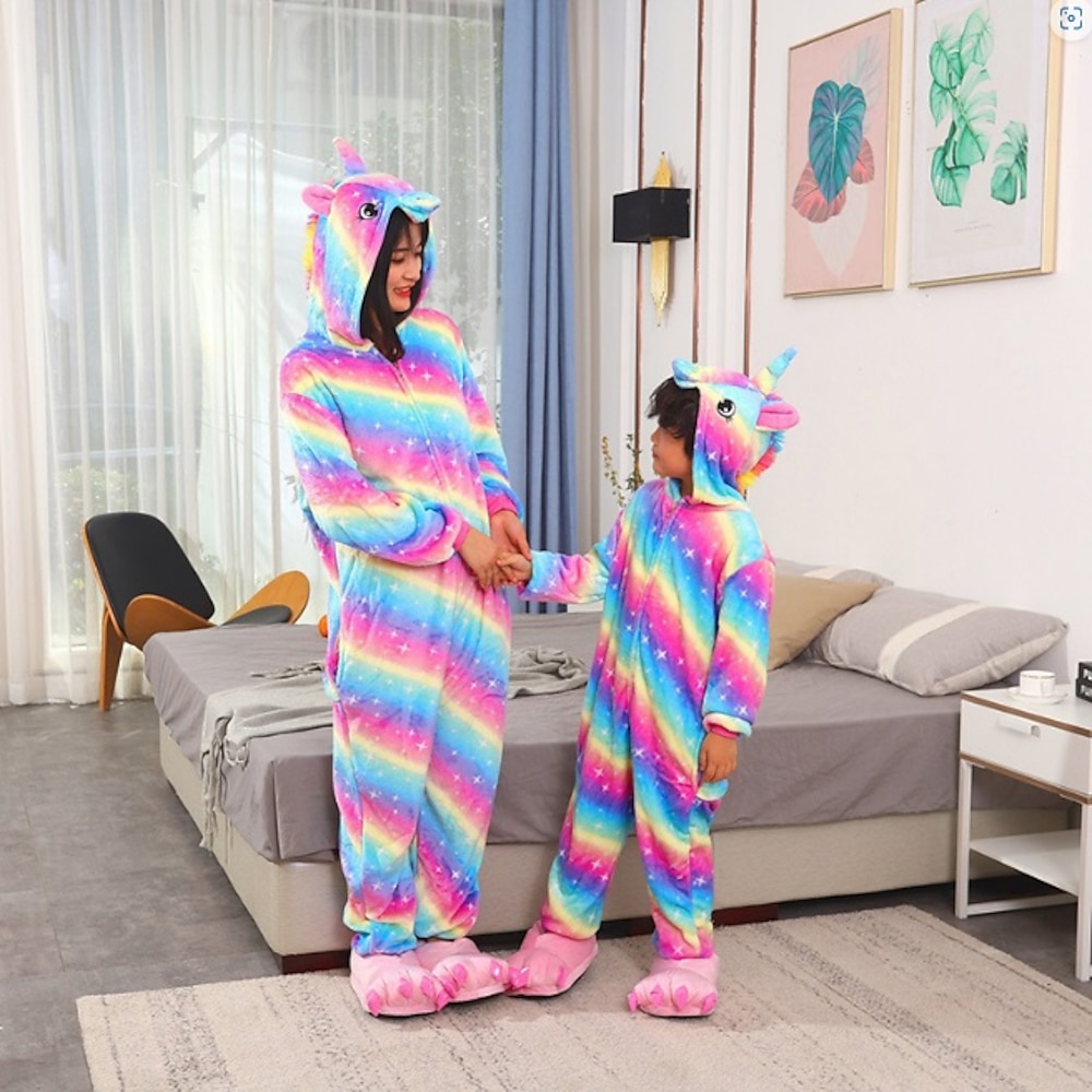 Kinder Modisch Nachtwäsche Tarnfarben Onesie-Kostüm Einhorn Fliegendes Pferd Pyjamas-Einteiler Kigurumi-Pyjamas Lustiges Kostüm Für Jungen und Mädchen Karneval Karikatur Lightinthebox