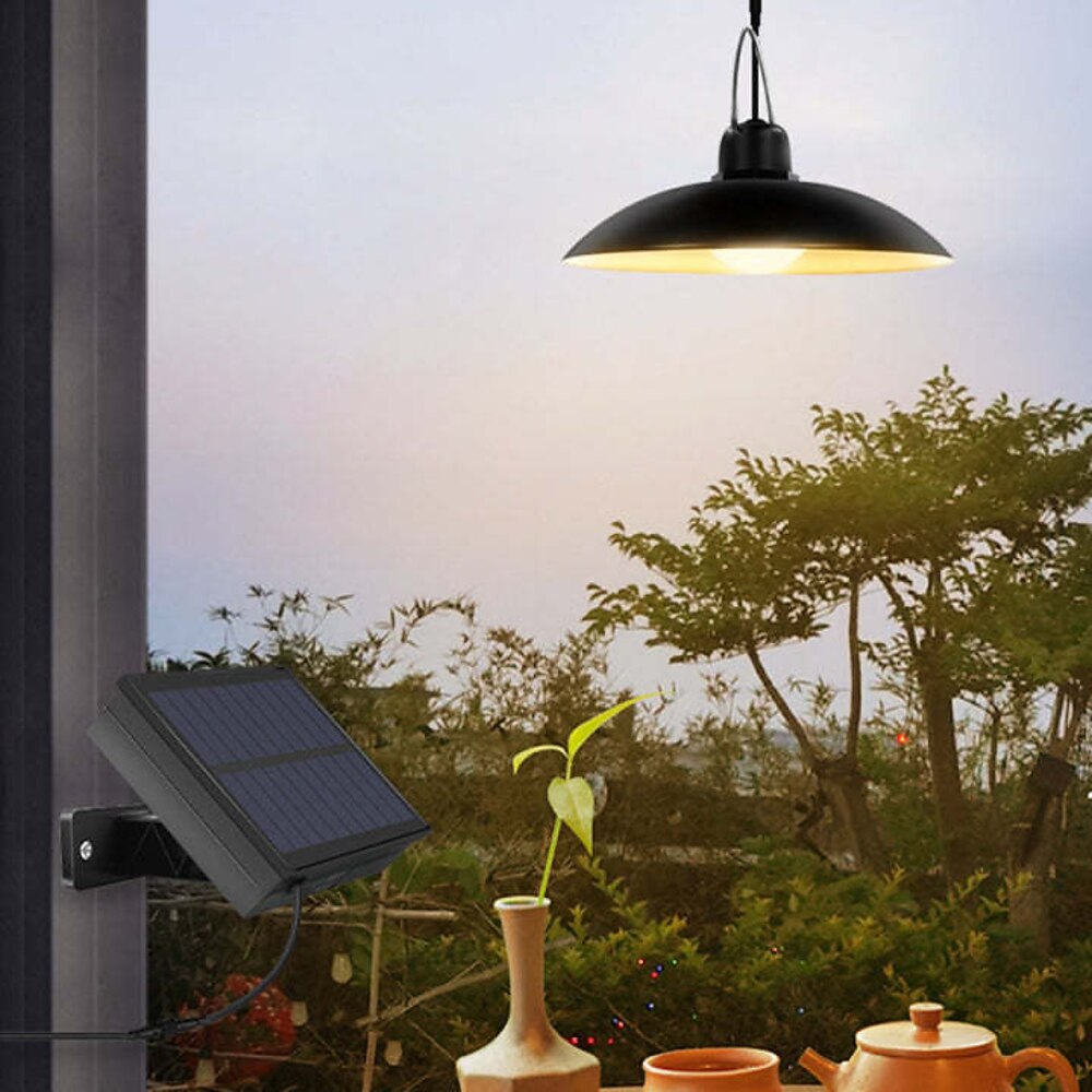 Solar-Kronleuchter-Upgrade-Blasenlampe IP65 2 W wasserdichte Lichtsteuerung automatisch von der Dämmerung bis zum Morgengrauen anwendbar für Außenschuppen, Scheunen, Hühnerhäuser, Stierkampfgehege, Lightinthebox