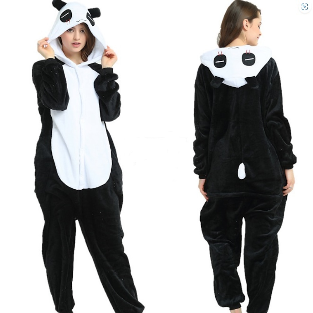 Erwachsene Karikatur Nachtwäsche Tarnfarben Onesie-Kostüm Faschingskostüme Panda Pyjamas-Einteiler Kigurumi-Pyjamas Charme Cosplay Kostüme Für Paar Herren Damen Weihnachten Karneval Silvester Lightinthebox