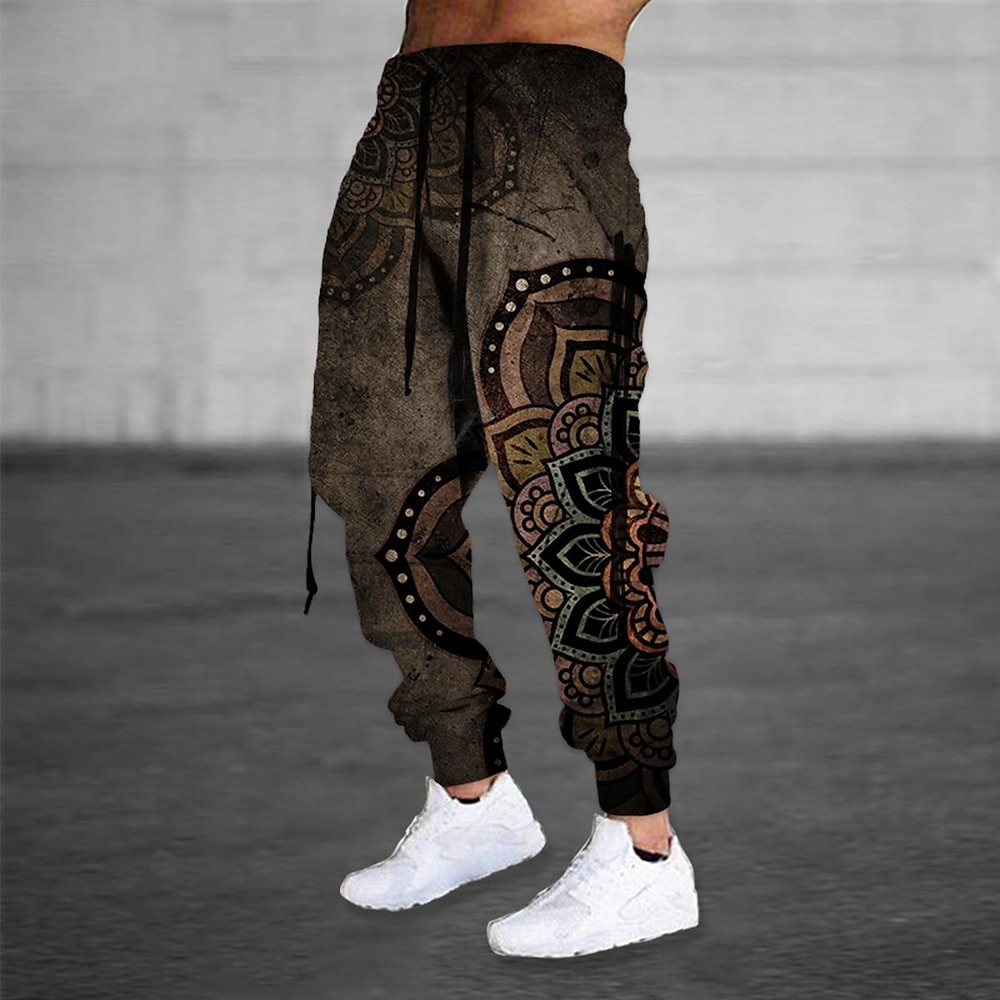 Herren Jogginghose Trainingshose Jogginghose Jogger Hose Hosen Kordelzug Elastische Taille 3D-Druck Grafik-Drucke Komfort Atmungsaktiv Sports Outdoor Casual Täglich Baumwollmischung Frottee Lightinthebox