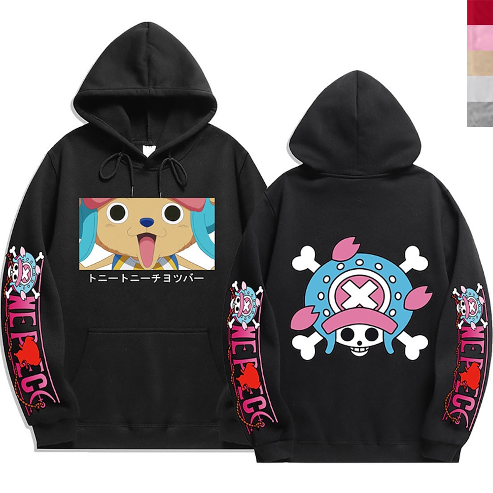 One Piece Tony Tony Chopper Kapuzenshirt Anime Zeichentrick Anime Vordertasche Grafik Für Paar Herren Damen Erwachsene Heißprägen Lightinthebox