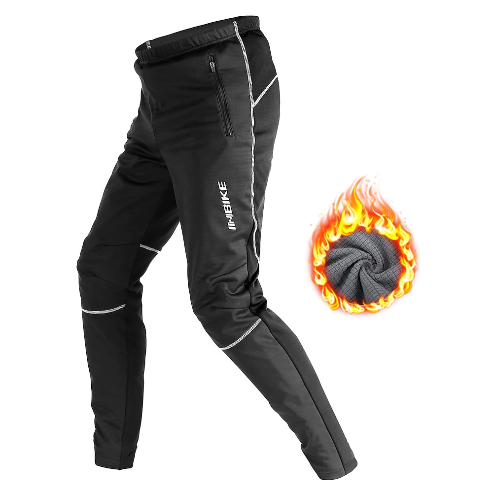 INBIKE Herren Fahrradhose Fahhrad Hosen / Regenhose Unten Formschluss MTB Mountain Rennrad Sport Streifen warm halten Wasserdicht Regendicht Atmungsaktiv Schwarz Bekleidung Fahrradbekleidung Lightinthebox