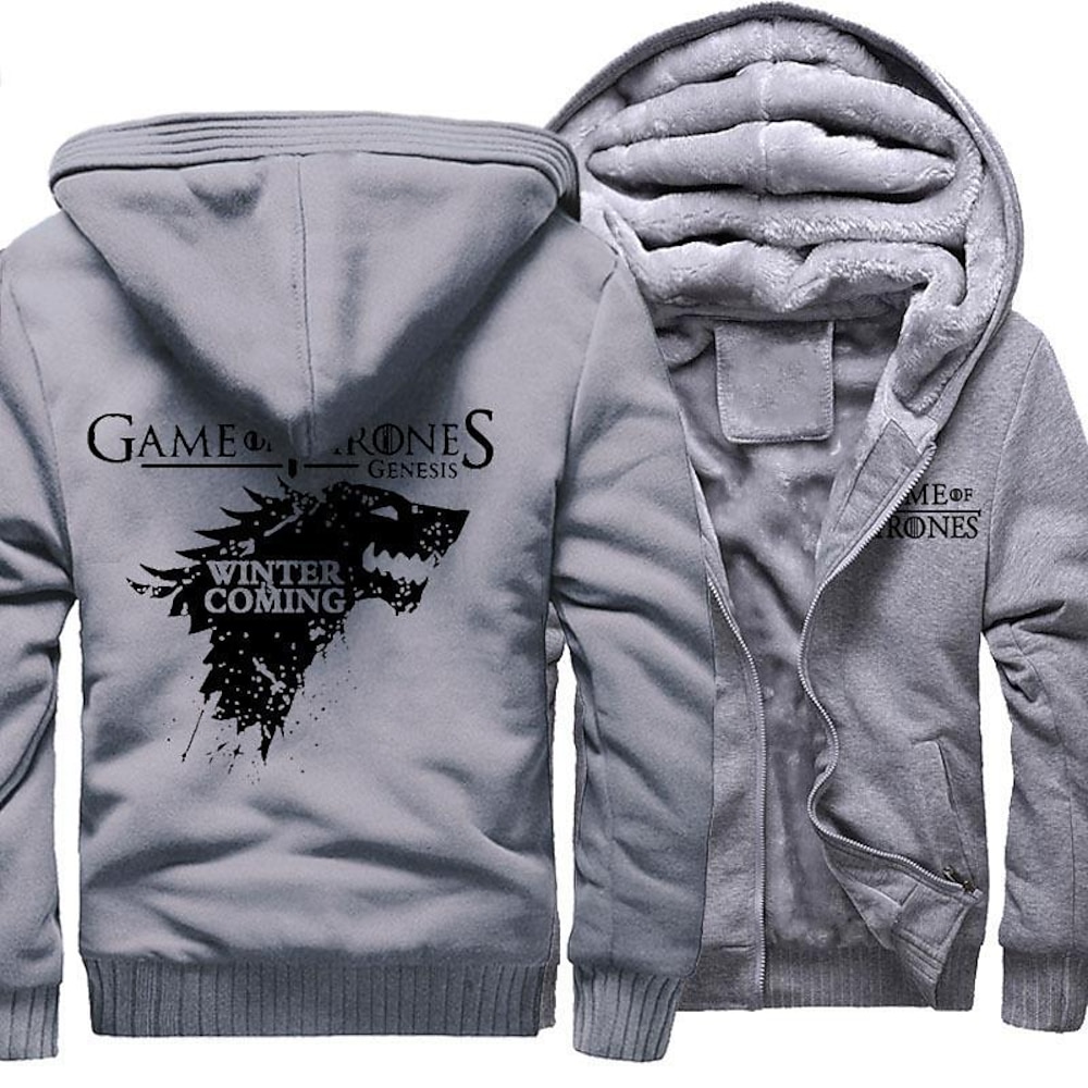 Game of Thrones Jon Schnee Kapuzenshirt Anime Oberbekleidung Anime Grafik Für Paar Herren Damen Erwachsene Heißprägen Casual Lightinthebox