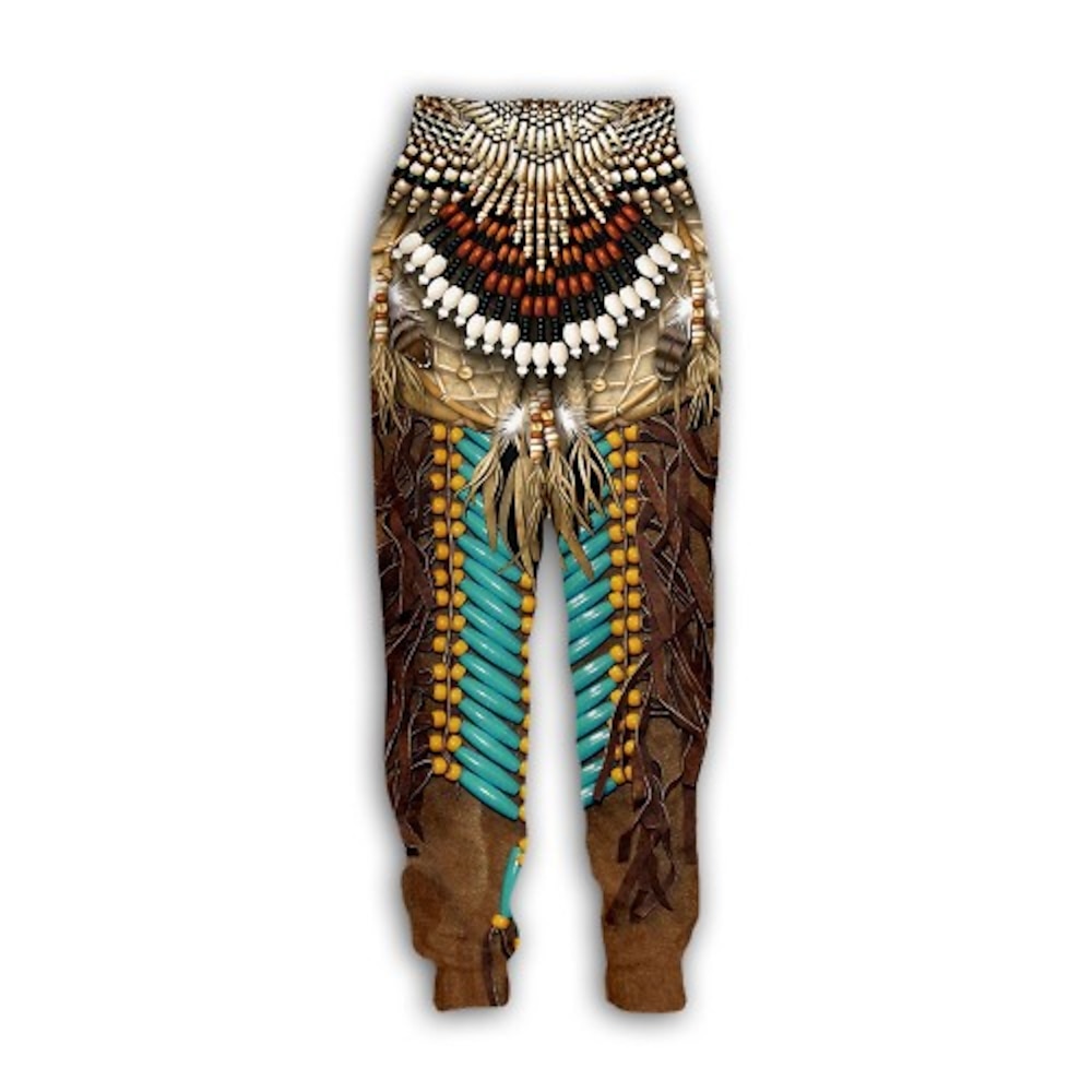 Indianer Totem Hosen Zeichentrick Manga Anime 3D Grafik Für Paar Herren Damen Erwachsene 3D-Druck Casual Lightinthebox