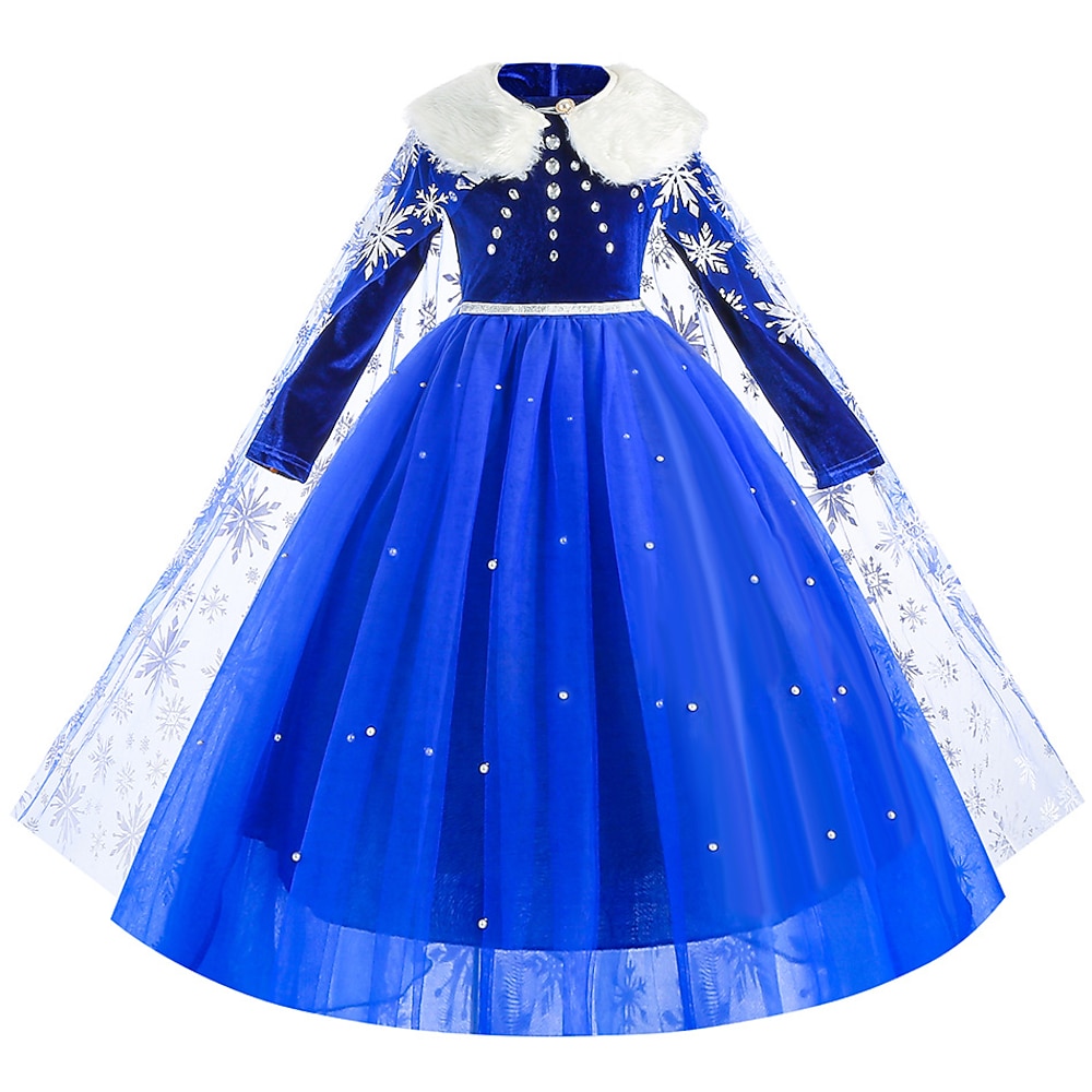 Frozen Märchen Prinzessin Elsa Blumenmädchen Kleid Motto-Party-Kostüm Tüll-Kleider Mädchen Film Cosplay Cosplay Karneval Maskerade Hochzeit kleid hochzeitsgast Lightinthebox