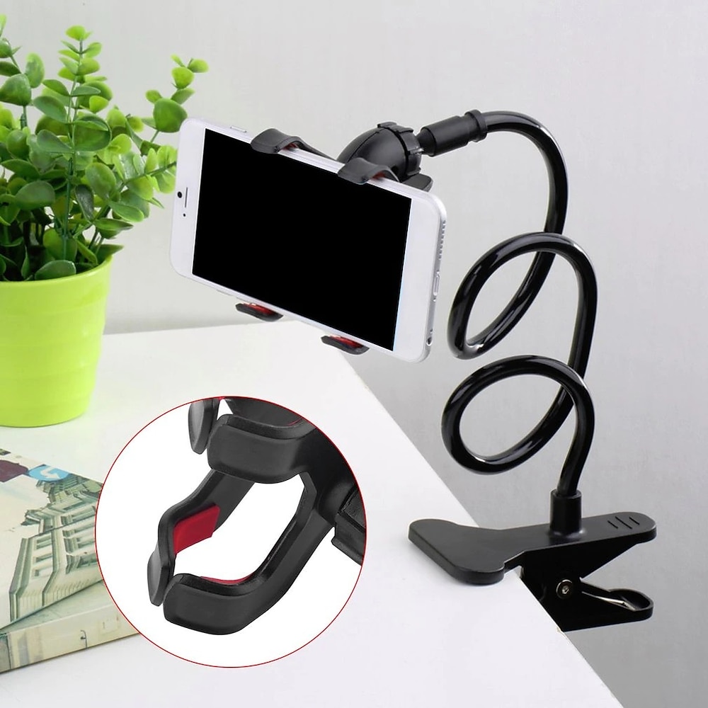 Schwanenhals-Telefonhalter flexibel Klemmclip Faule Klammer Telefonhalter für Heim Tisch Bett Kompatibel mit Samsung Galaxy iPhone Unter 6,5 Zoll Handys Handy-Zubehör Lightinthebox