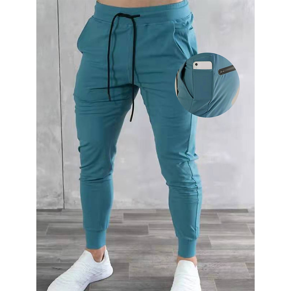 Herren Jogginghose Jogger Sporthose Kordelzug Tasche mit Reißverschluss Unten Athlässigkeit Winter Atmungsaktiv Weich Schweißableitend Fitness Basketball Laufen Regular Fit Sportbekleidung Lightinthebox