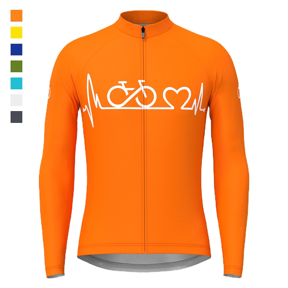 Herren Radtrikot fahrradbekleidung Fahrradtrikot Langarm Fahhrad Trikot Shirt mit 3 Gesäßtaschen MTB Mountain Rennrad Atmungsaktiv Schnelltrocknend Feuchtigkeitsableitung Reflexstreiffen Schwarz Wei Lightinthebox