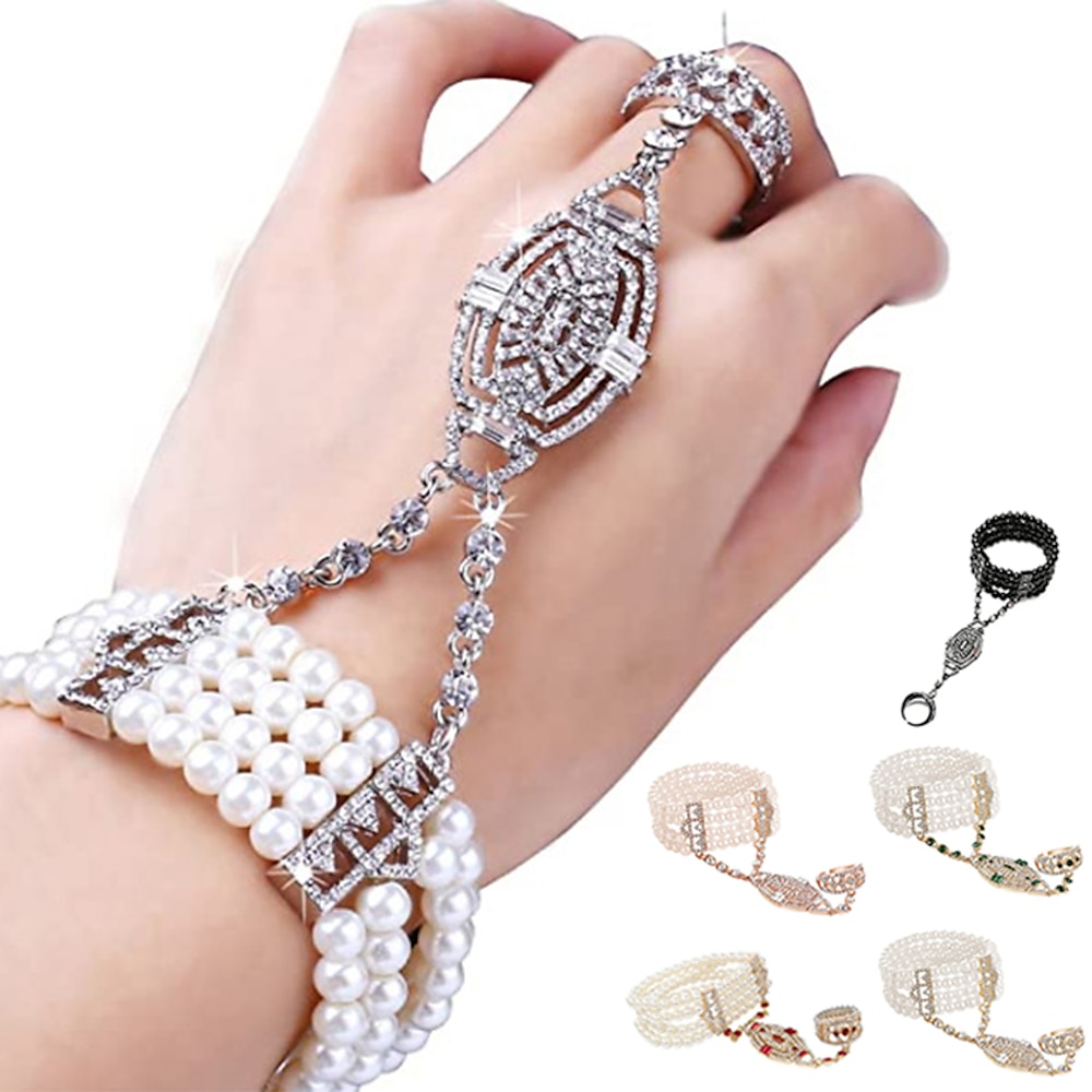 Retro Vintage 1920s Maskerade Ring-Armbänder Der große Gatsby Charleston Hochzeitsgast Damen Maskerade Party / Abend Hochzeitsempfang Junggesellinnenabschiedsparty Erwachsene 1 Armreif Lightinthebox