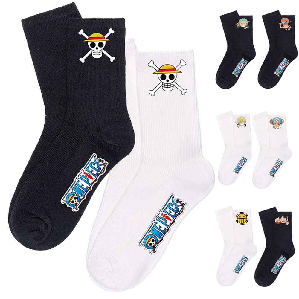 Inspiriert von One Piece Affe D. Ruffy Nico Robin Roronoa Zoro Anime Cosplay-Zubehör Socken Herren Damen Halloweenkostüm Lightinthebox