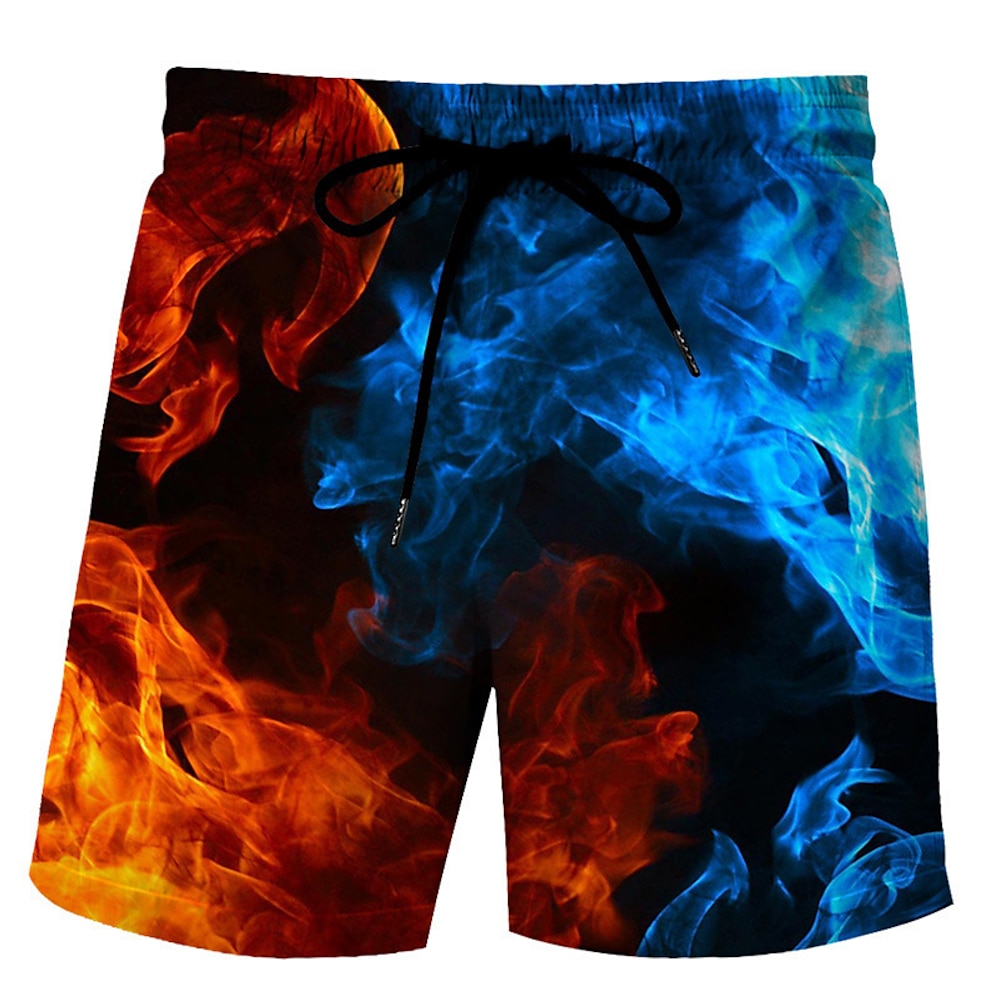 Herren Graphic 3D-Druck Abstrakt Badeshorts Boardshorts Badeshorts Badehose Schwimmshorts Mittlere Taillenlinie Modisch Hawaiianisch Boho Casual Täglich Festtage Kordelzug Elastische Taille 3D-Druck Lightinthebox