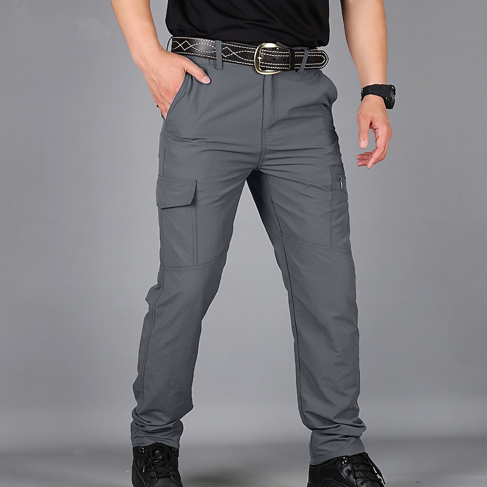 Herren Cargohose Cargohosen Cargohose Cargohosen Taktische Hose Hose Hosen Elastische Taille Multi Pocket Gerade geschnitten Glatt Anti-tragen Schnelltrocknend Sports Outdoor Wandern Taktisch Schwarz Lightinthebox