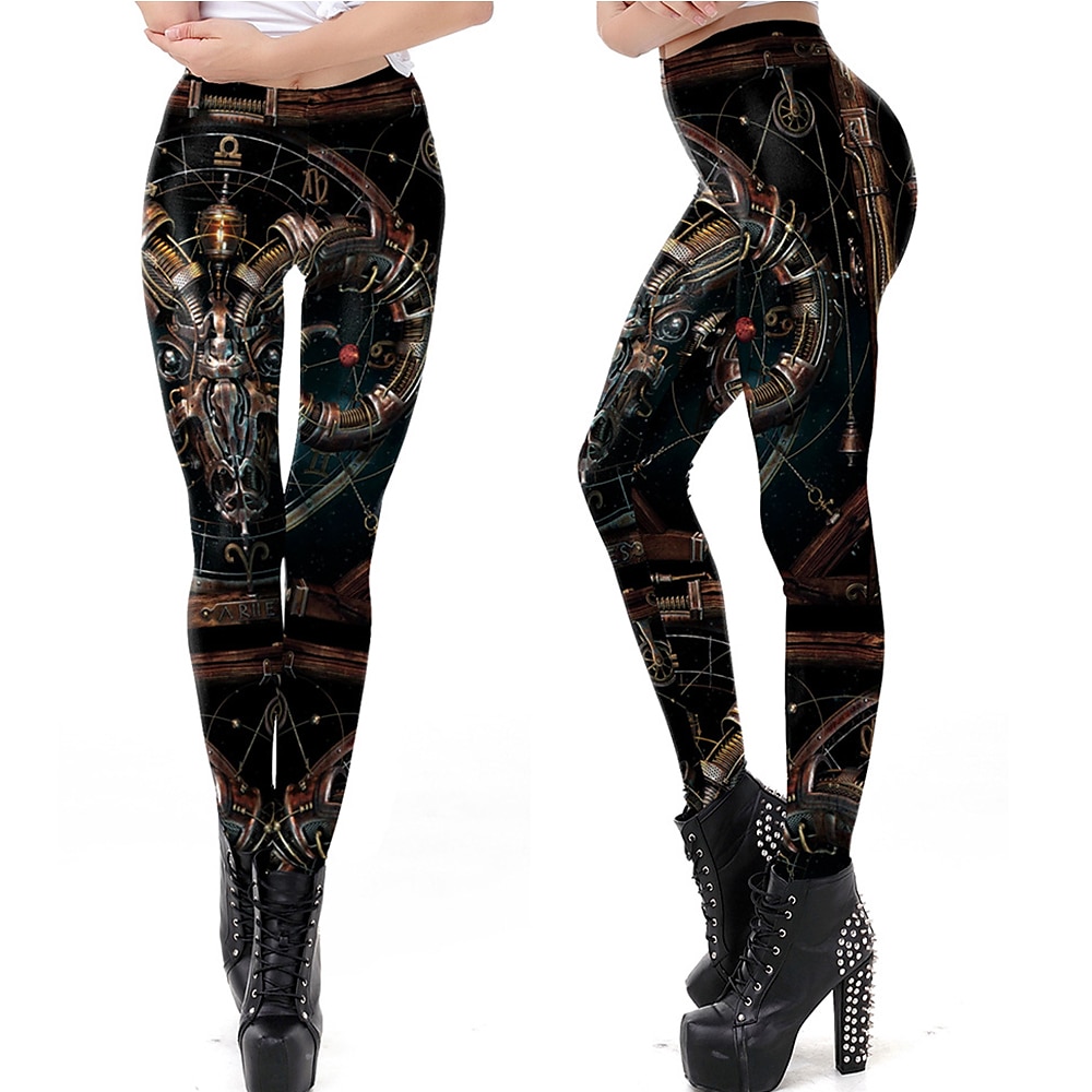 Punk Gothic Steampunk Hoch tailliert Leggins Bleistifthosen Cosplay Damen Maskerade Party / Abend Erwachsene Hosen Lightinthebox