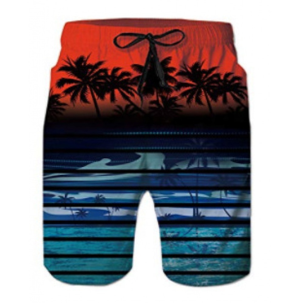 Herren Fahne Flamingo Ananas Boardshorts Badeshorts Badehose Schwimmshorts Bademode Mittlere Taillenlinie Modisch Strassenmode Brautkleider schlicht Outdoor Täglich Festtage Tasche Kordelzug Lightinthebox