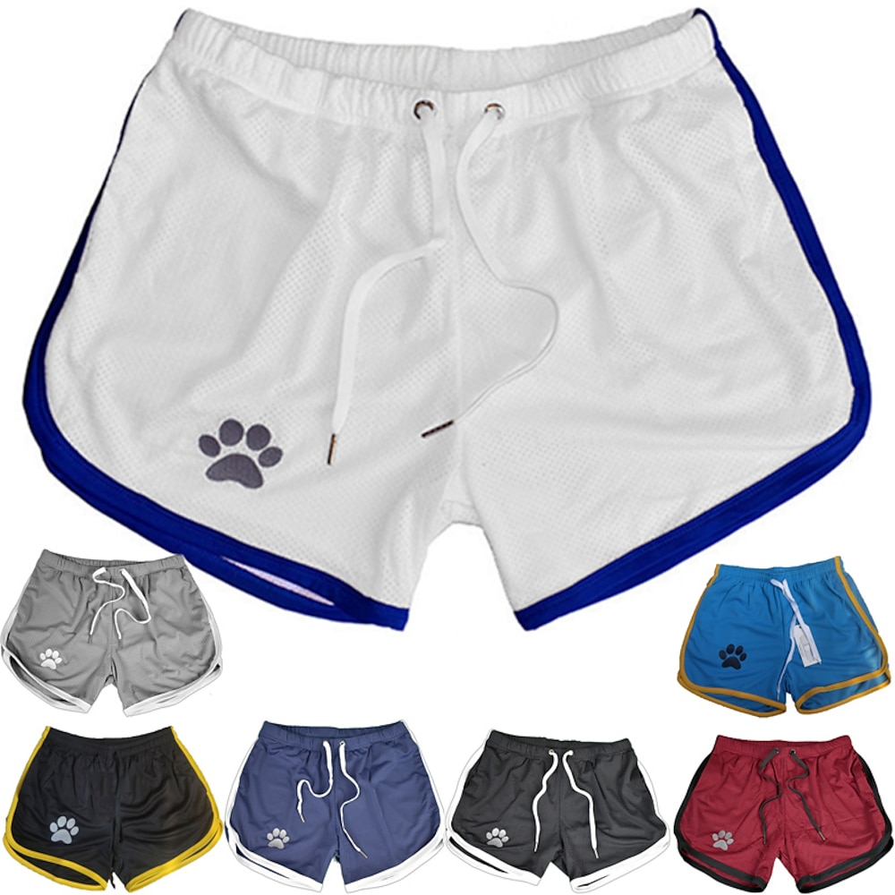 Herren Sportliche Shorts Kurze Sporthose Kurze Sporthose Sport Shorts Mesh-Shorts Kordelzug Elastische Taille Farbblock Atmungsaktiv Schnelltrocknend Kurz Fitness Laufen Fitnessstudio Sport Athleisure Lightinthebox