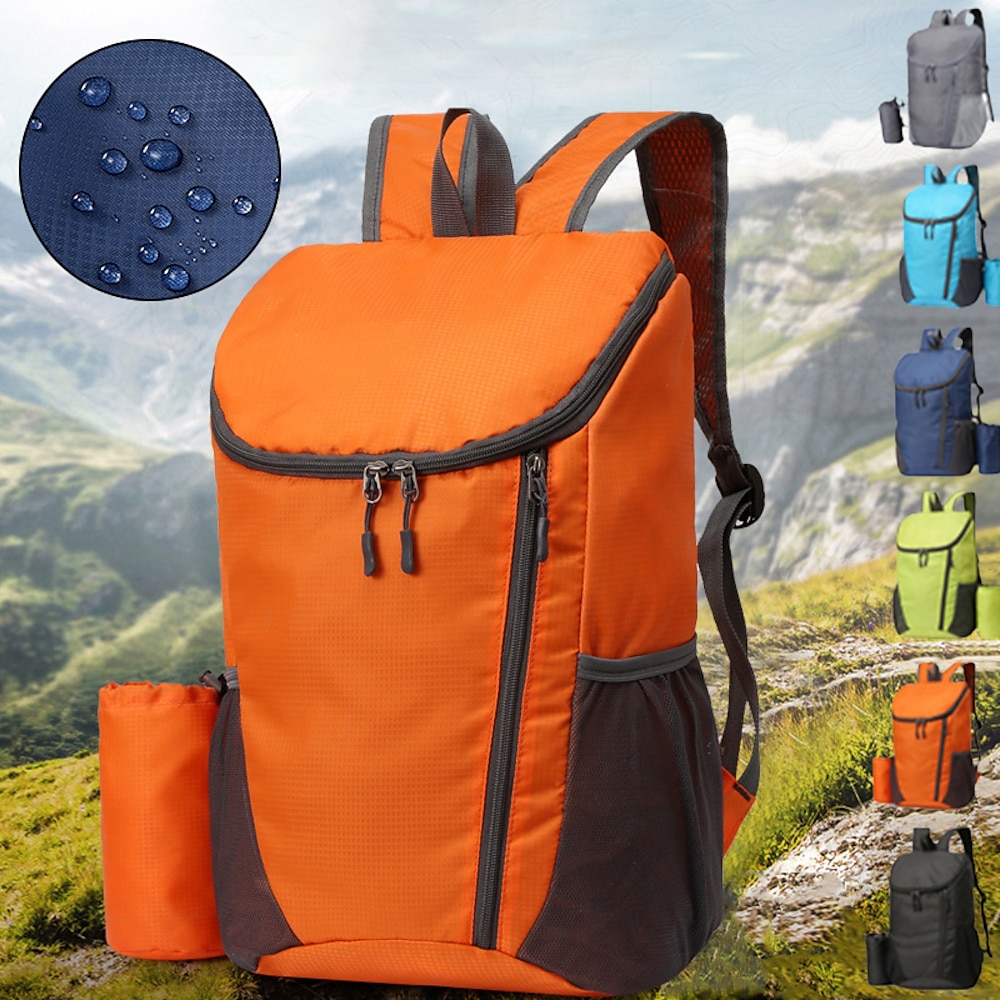 30-40 L Wanderrucksack Leichter packbarer Rucksack Wandern Tagesrucksäcke Windundurchlässig Regendicht Atmungsaktiv Schnelltrocknend Klappbar Außen Yoga Jagd Angeln Wandern Nylon Meerblau Schwarz Lightinthebox