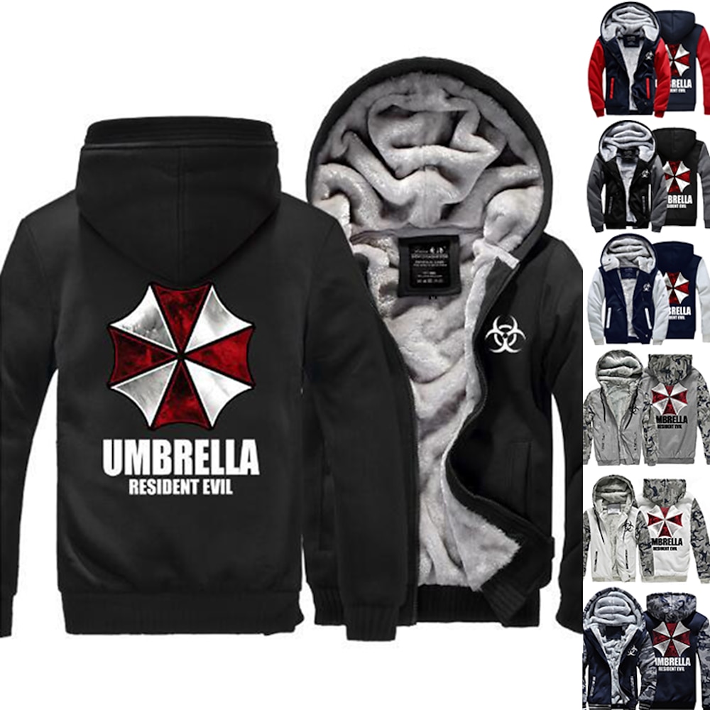 Resident Evil Regenschirm Unternehmen Kapuzenshirt Anime Oberbekleidung Anime Grafik Für Paar Herren Damen Erwachsene Heißprägen Casual Lightinthebox