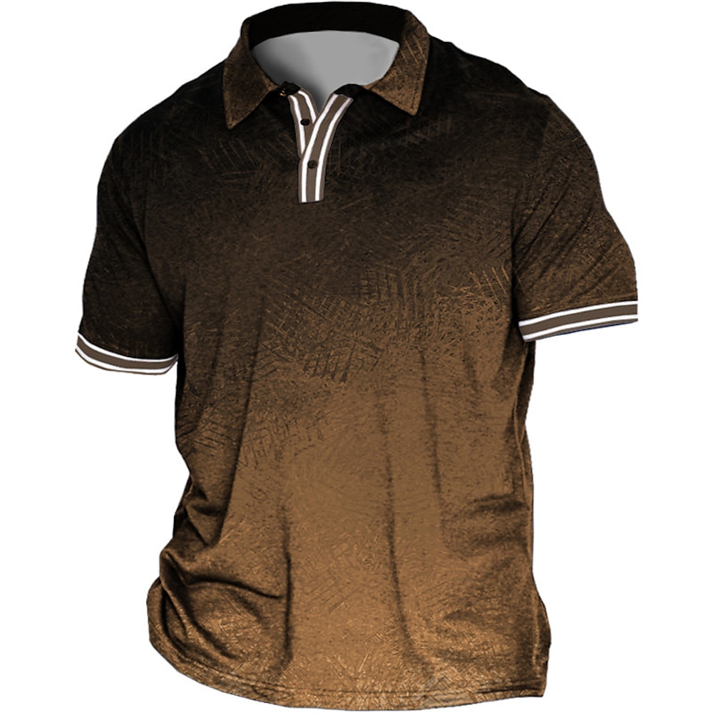 Herren Übergröße Poloshirt Groß und hoch Buchstabe Umlegekragen Bedruckt Kurzarm Frühling Sommer Sport Modisch Strassenmode Designer Outdoor Strasse Oberteile Lightinthebox