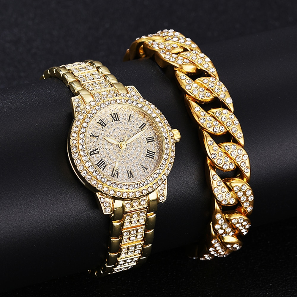 diamant frauen uhren gold uhr damen armbanduhren luxusmarke strass frauen armbanduhren weiblich relogio feminino Lightinthebox