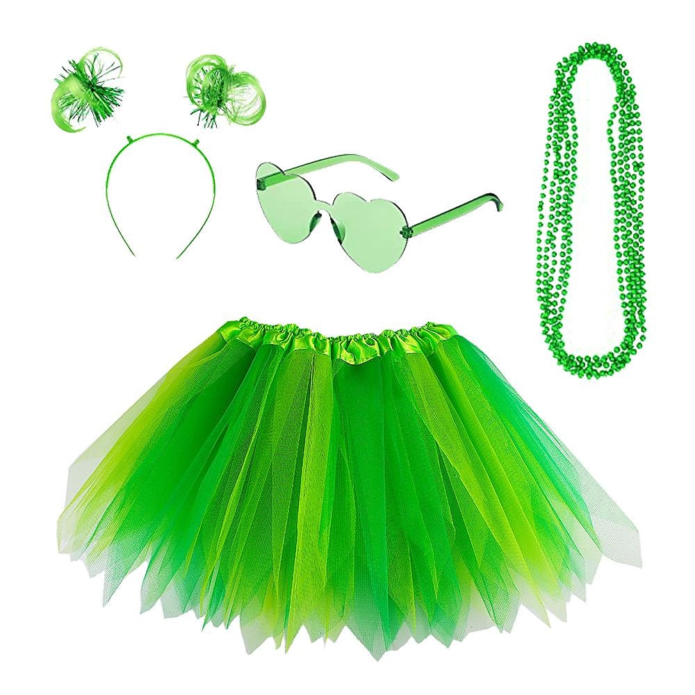 St. Patrick's Day Kleeblatt irisch Maskerade Kinder Erwachsene Damen Mädchen Cosplay Party / Abend St. Patrick's Day Einfache Halloween-Kostüme Lightinthebox