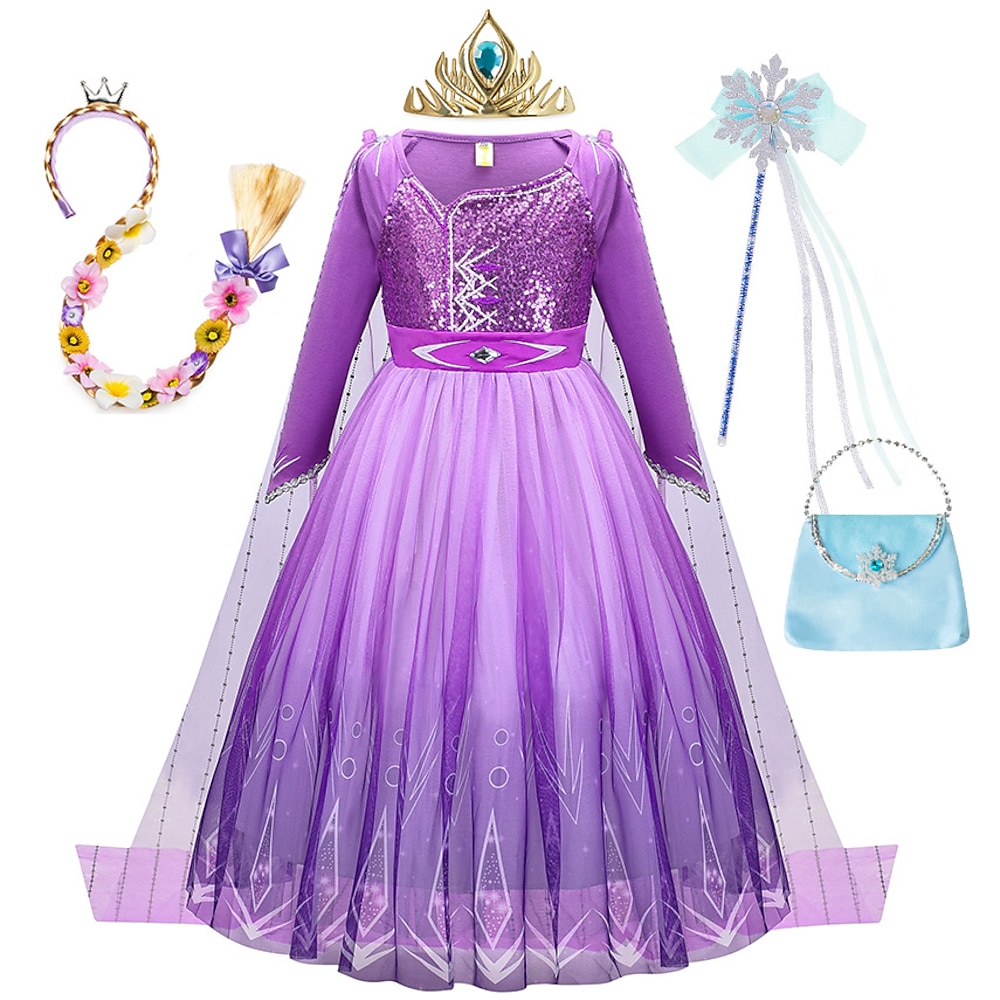 Frozen Märchen Prinzessin Anna Blumenmädchen Kleid Motto-Party-Kostüm Tüll-Kleider Mädchen Film Cosplay Cosplay Karneval Maskerade Hochzeit kleid hochzeitsgast Lightinthebox