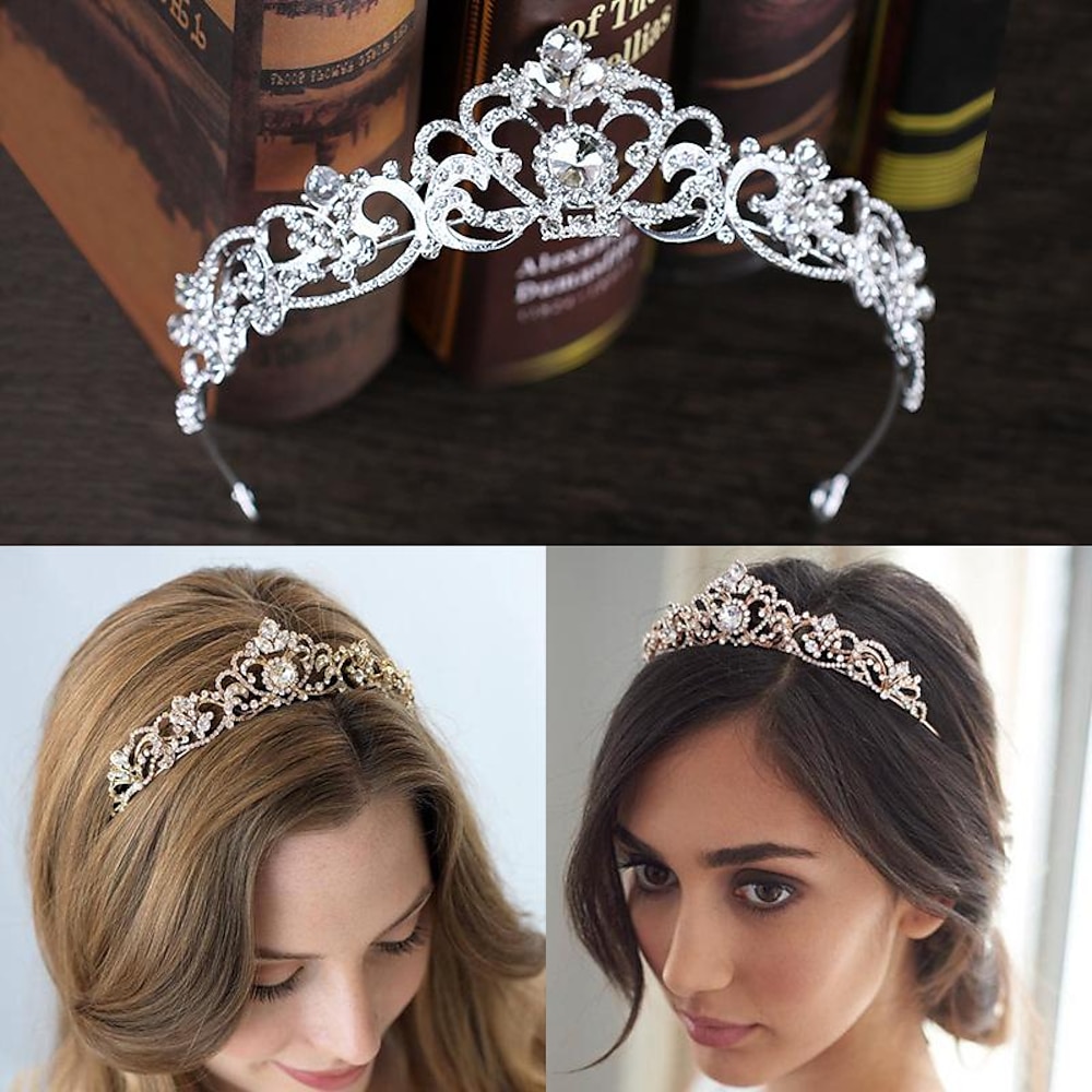 Kristall-Königin-Kronen und Diademe mit Kamm-Stirnband für Frauen und Mädchen Prinzessin-Kronen-Haar-Accessoires für Hochzeit, Geburtstag, Halloween-Kostüm, Cosplay Lightinthebox