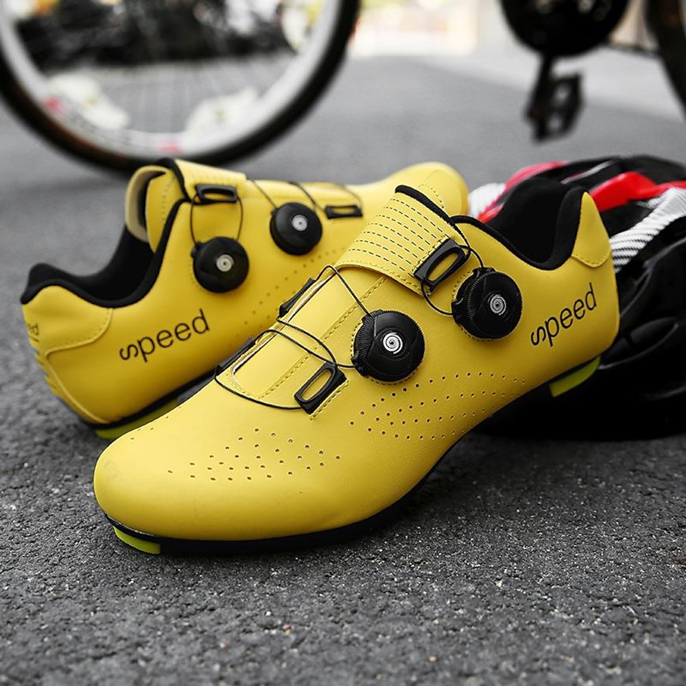 Erwachsene Bergschuhe Rennradschuhe Fahrradschuhe Rutschfest Polsterung Atmungsaktiv Geländerad Straßenradfahren Radsport / Fahhrad 2022-2schwarze weiße Rennradschuhe 2022-2red Mountain Lock Schuhe Lightinthebox