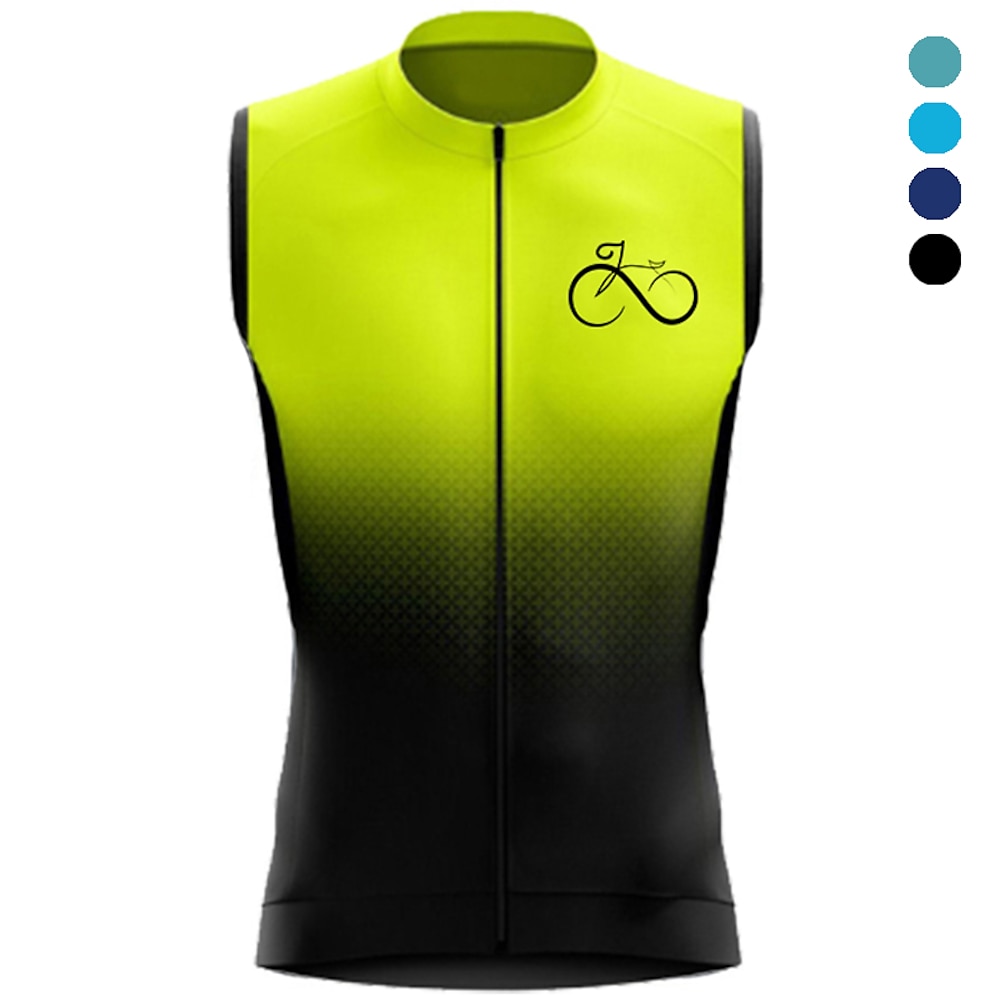 Herren Fahrradweste Radtrikot fahrradbekleidung Fahrradtrikot Ärmellos Fahhrad Weste / Fahrradweste Trikot Shirt mit 3 Gesäßtaschen MTB Mountain Rennrad Atmungsaktiv Schnelltrocknend Lightinthebox