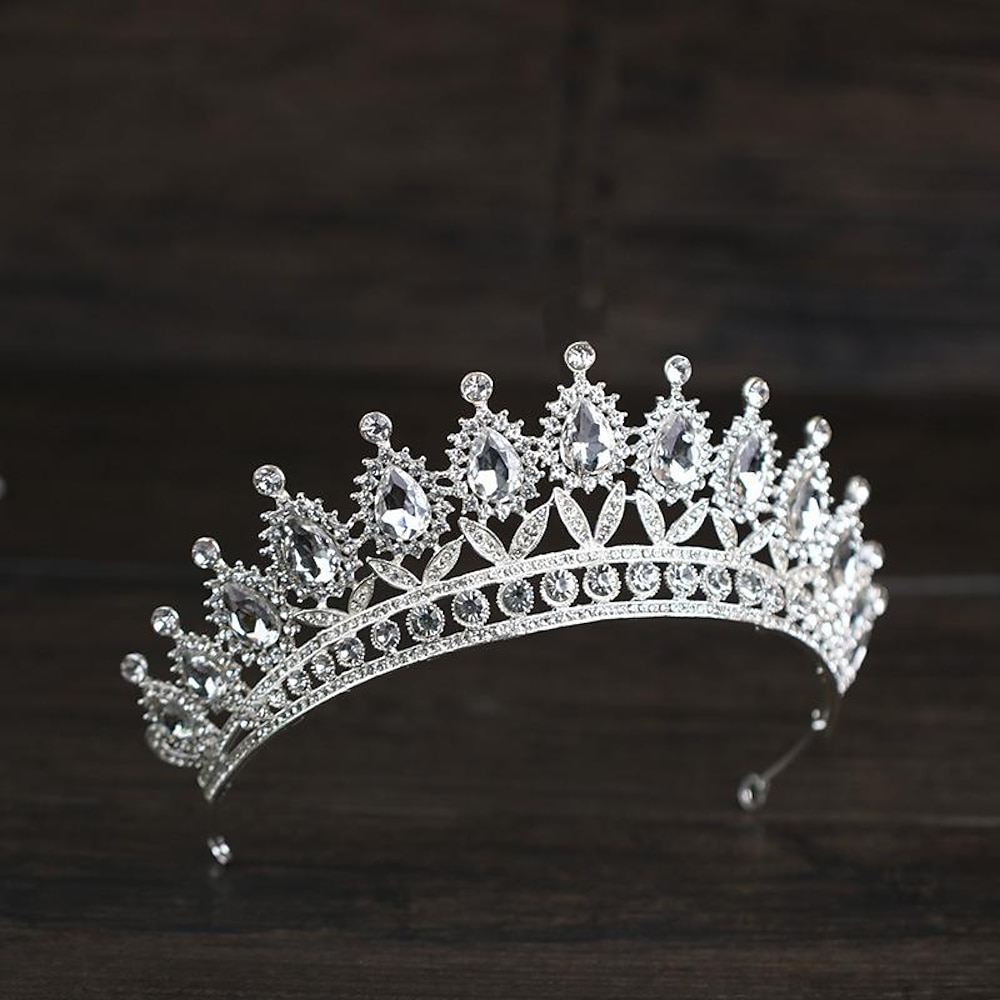 Kristall-Königin-Kronen und Diademe mit Kamm-Stirnband für Frauen und Mädchen Prinzessin-Kronen-Haar-Accessoires für Hochzeit, Geburtstag, Halloween-Kostüm, Cosplay Lightinthebox