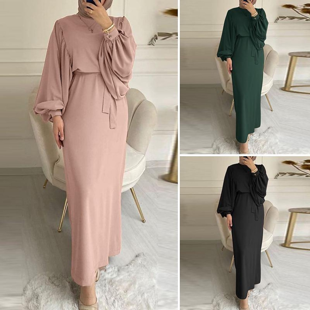 Damen Kleid Abaya Religiös Saudi-Arabisch arabisch Muslim Ramadan Erwachsene Kleid Lightinthebox