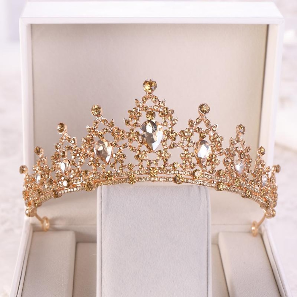 Kristall-Königin-Kronen und Diademe mit Kamm-Stirnband für Frauen und Mädchen Prinzessin-Kronen-Haar-Accessoires für Hochzeit, Geburtstag, Halloween-Kostüm, Cosplay Lightinthebox