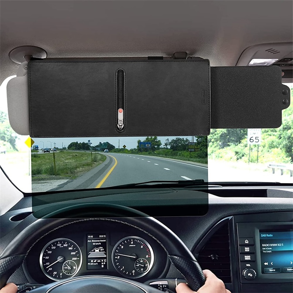 1 pc Auto Sonnenschutz Windschutzscheibe Double-Layer-Design Einziehbar Einfach zu installieren Für Universal Windschutzscheibe Sonne Sonnenschutz Blendung Polyvinylchlorid 33 cm Lightinthebox