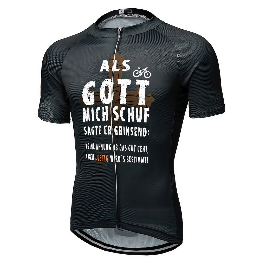 Herren Radtrikot fahrradbekleidung Fahrradtrikot Kurzarm Fahhrad Trikot Shirt mit 3 Gesäßtaschen MTB Mountain Rennrad Atmungsaktiv Schnelltrocknend Feuchtigkeitsableitung Reflexstreiffen Schwarz Gelb Lightinthebox