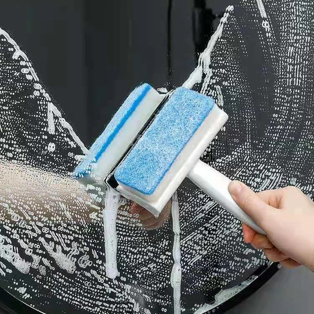 Magische Fensterglas-Reinigungsbürste, doppelseitiger Schwammwischer, Schaber, Badezimmer, Wand, Dusche, Rakel, Spiegel, Schrubber-Werkzeuge Lightinthebox