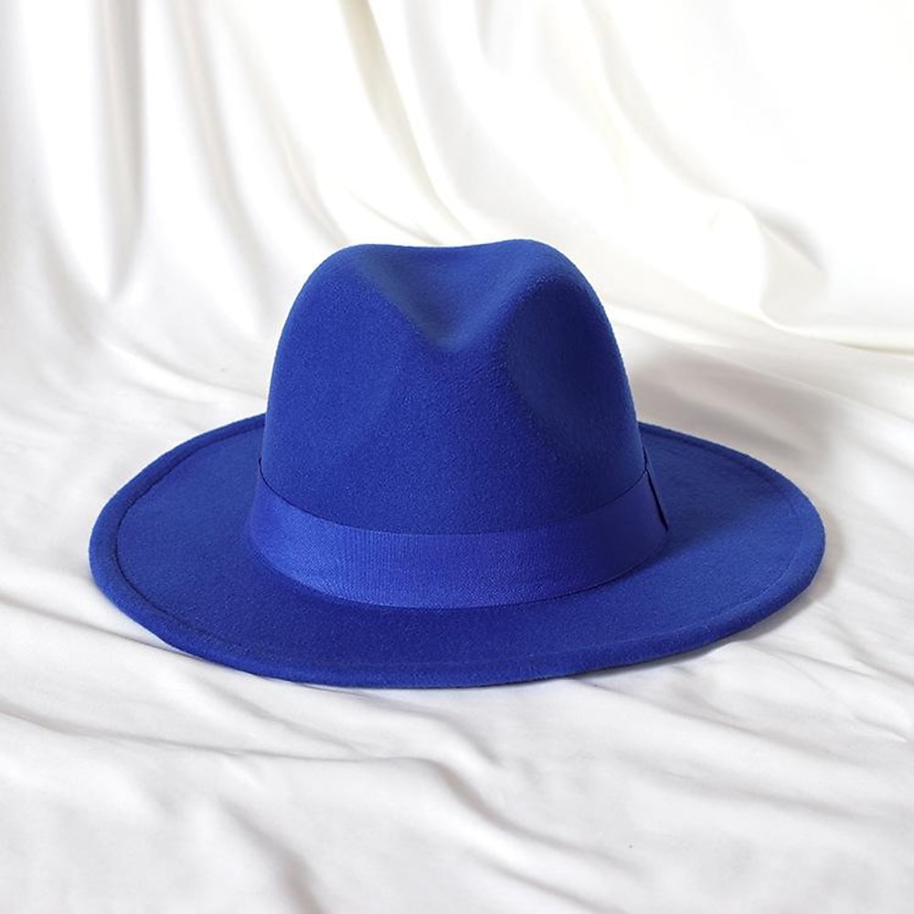 Hüte Wolle / Acryl Fedora-Hut Formal Hochzeit Cocktail Royal Astcot Einfach Mit Pure Farbe Kopfschmuck Kopfbedeckung Lightinthebox