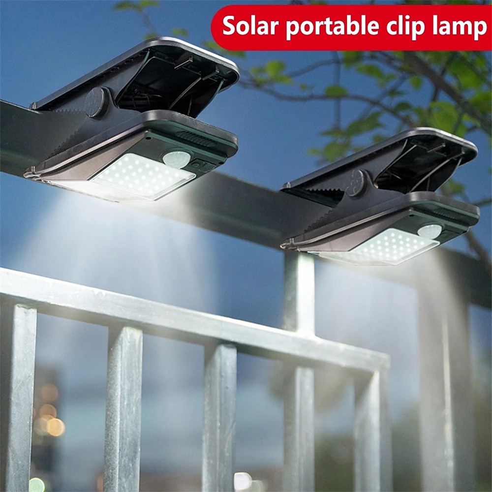 LED-Solar-Gartenlicht im Freien Clip-on-Bewegungssensorlicht IP65 wasserdichtes Campinglicht für Zaundeckwand-Campingzeltterrasse Lightinthebox