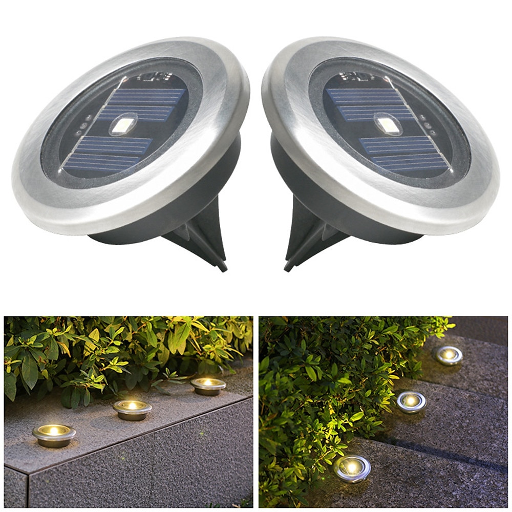 4/8 stücke scheibenlicht im freien led garten solar unterirdischen licht deck licht scheinwerfer begraben solar led lampe garten dekoration Lightinthebox