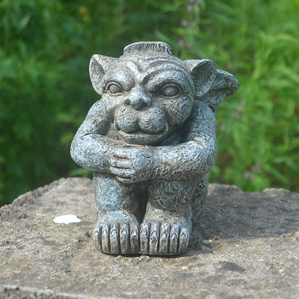 Gothic-Dekor-Statue des Wasserspeiers, Gartenwächter-Skulptur des Wasserspeiers, mittelalterliche Wasserspeier-Kaminsims-Büro-Schlafzimmer-Gartendekoration Lightinthebox