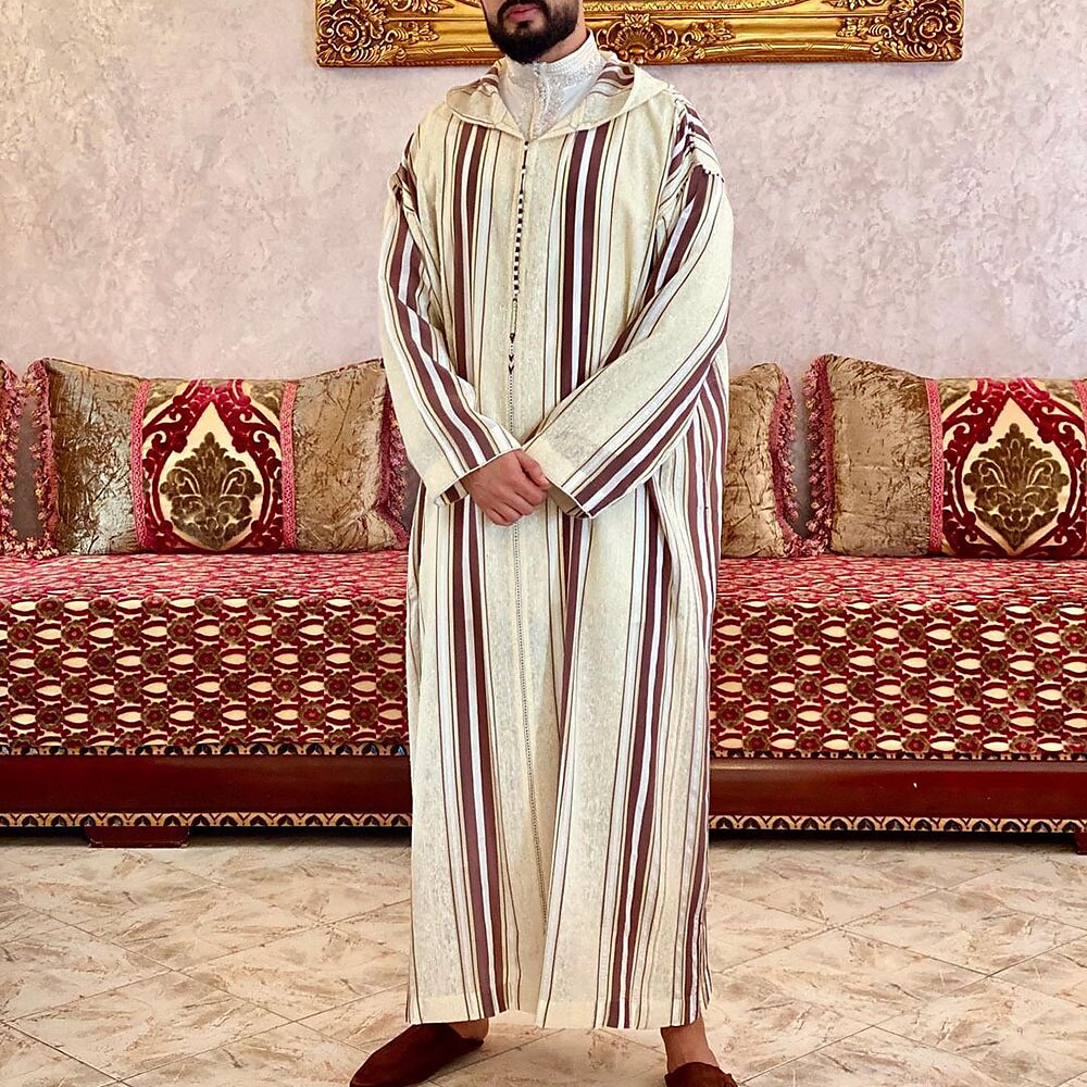 Herren Kleid Thobe / Jubba Religiös Saudi-Arabisch arabisch Muslim Ramadan Erwachsene Gymnastikanzug / Einteiler Lightinthebox