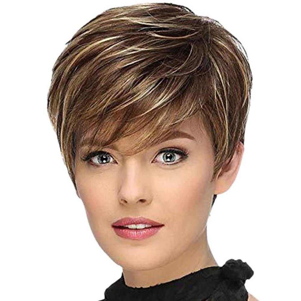 Natürliche kurze Bob-Perücke im Pixie-Schnitt für schwarze Frauen, glattes Echthaar mit Pony, natürliches brasilianisches Haar Lightinthebox